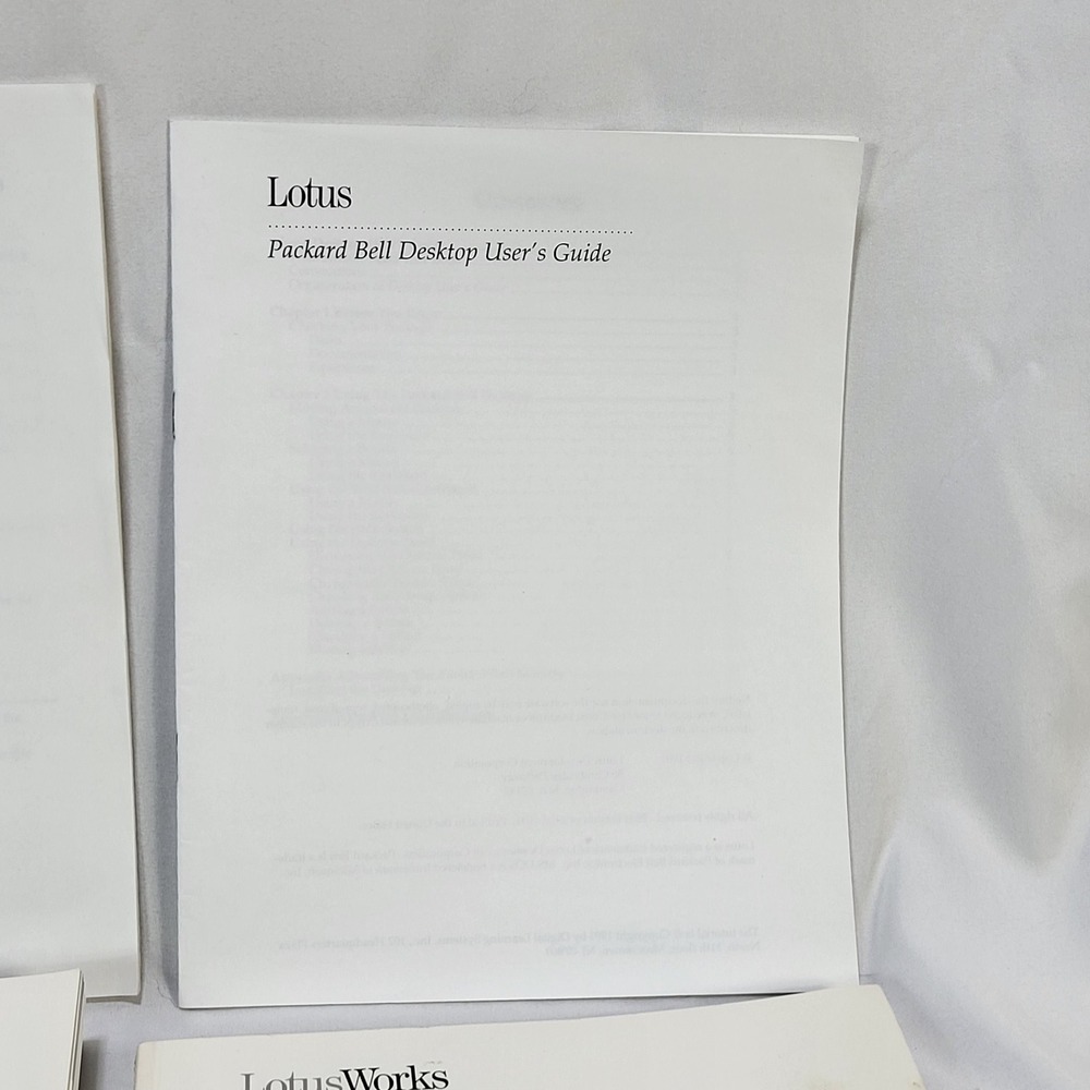 VTG 1990 Lotus Works Tutorial Reference Financial Worksheet User Guide Books - Picture 5 of 10